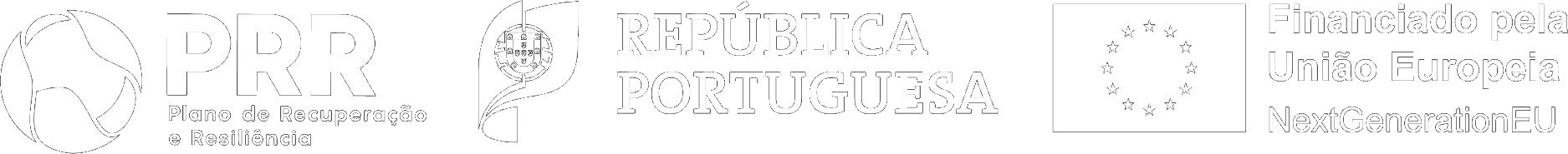 PRR, Plano de Recuperação e Resiliência, República Portuguesa, financiado pela União Europeia NextGenerationEU